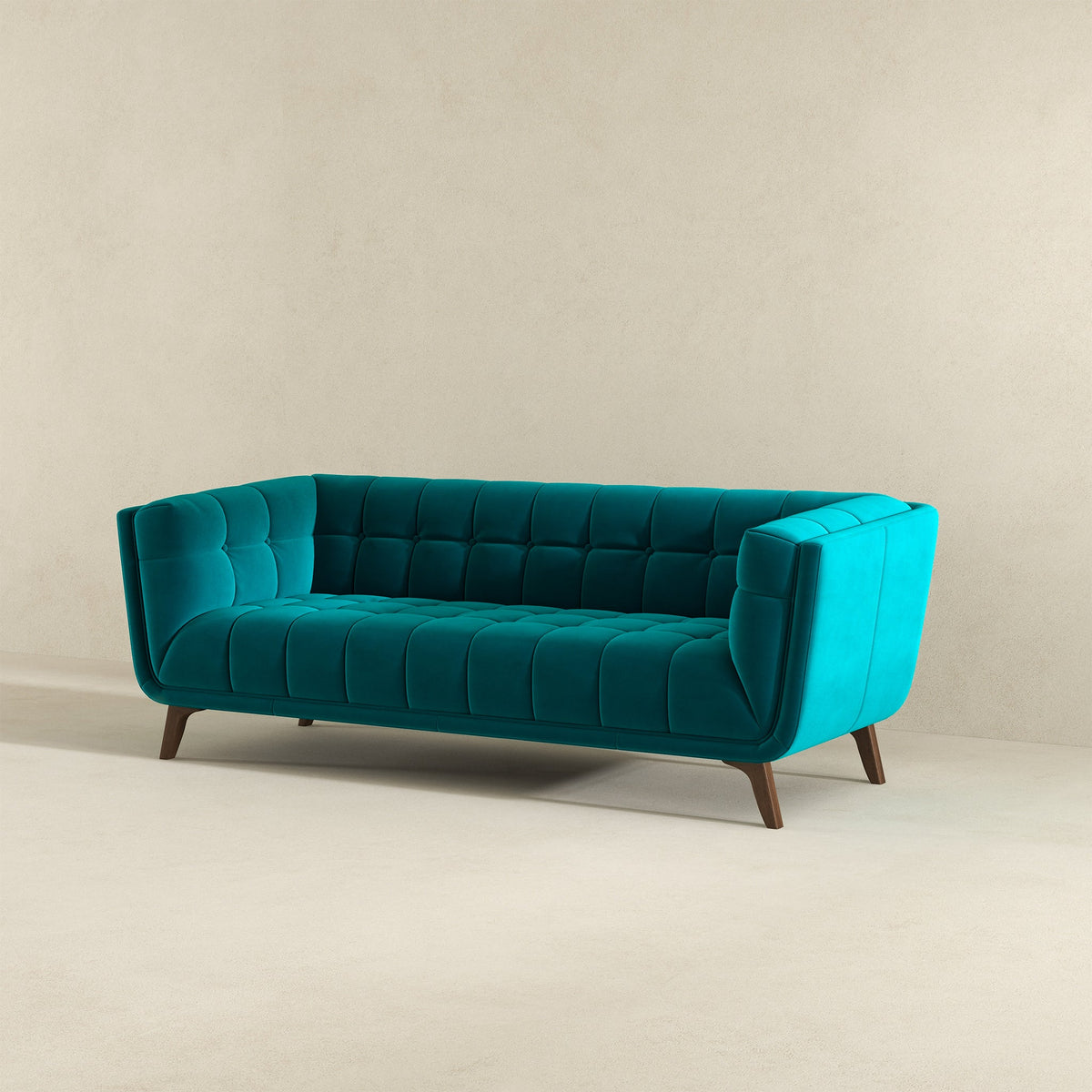 Addison Teal Large Velvet Sofa from Ashcroft Furniture - Luna Furniture