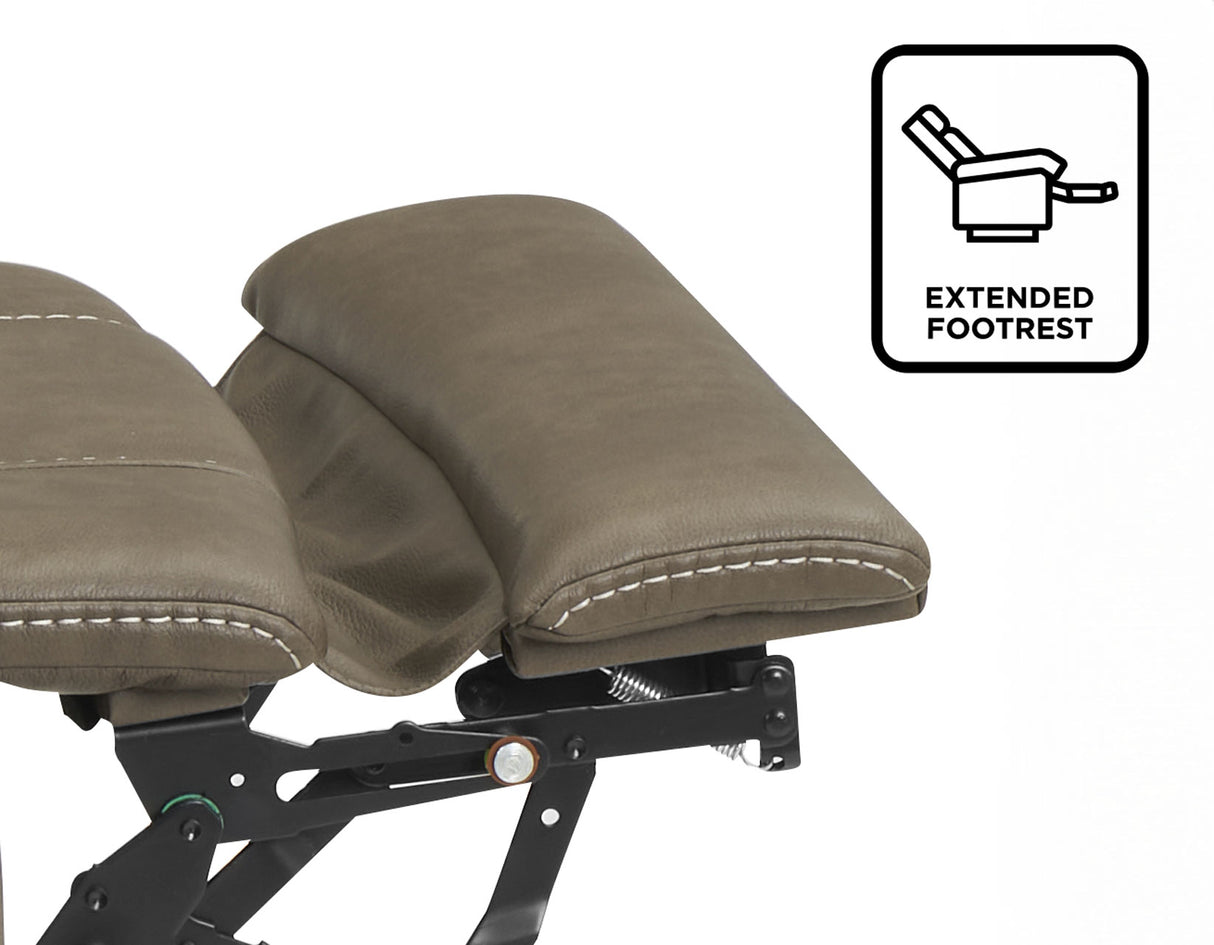 Adelaide Caramel Vegan Leather Dual-Power Zero-Gravity Recliner from Steve Silver - Luna Furniture