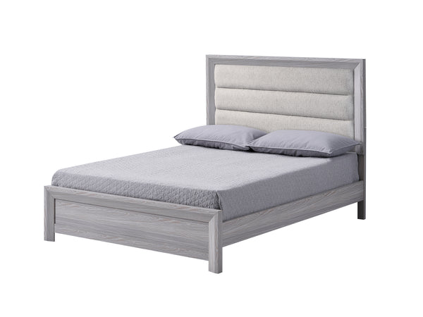 Adelaide Driftwood Full Upholstered Panel Bed