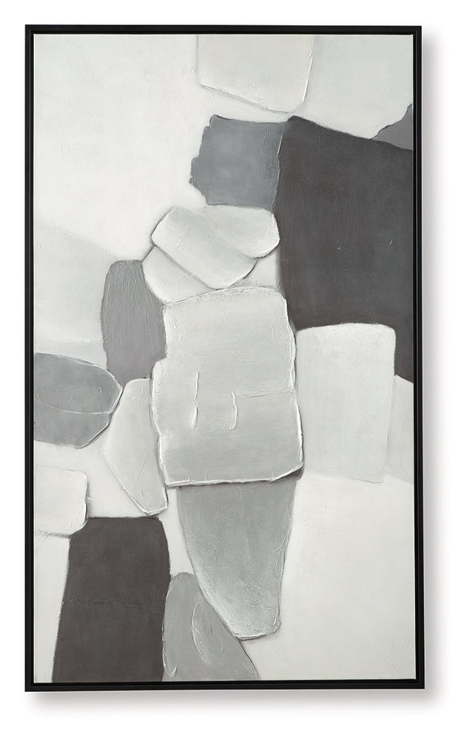 Adilson White/Gray/Black Wall Art from Ashley - Luna Furniture