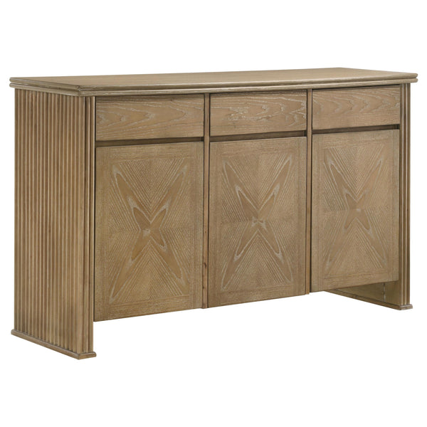 Adina Distressed Light Brown 2-Door Dining Sideboard Server