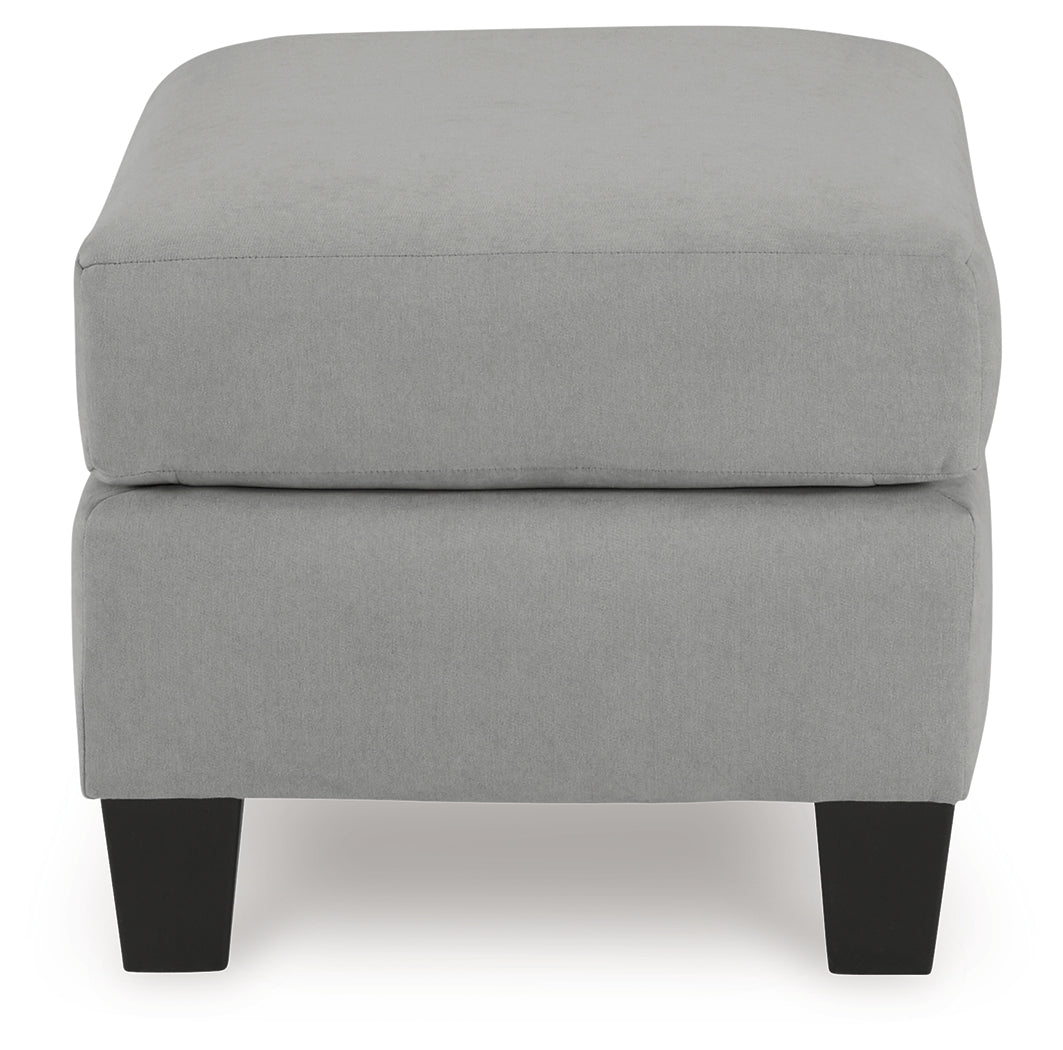 Adlai Chair and Ottoman in Shadow from Ashley - Luna Furniture