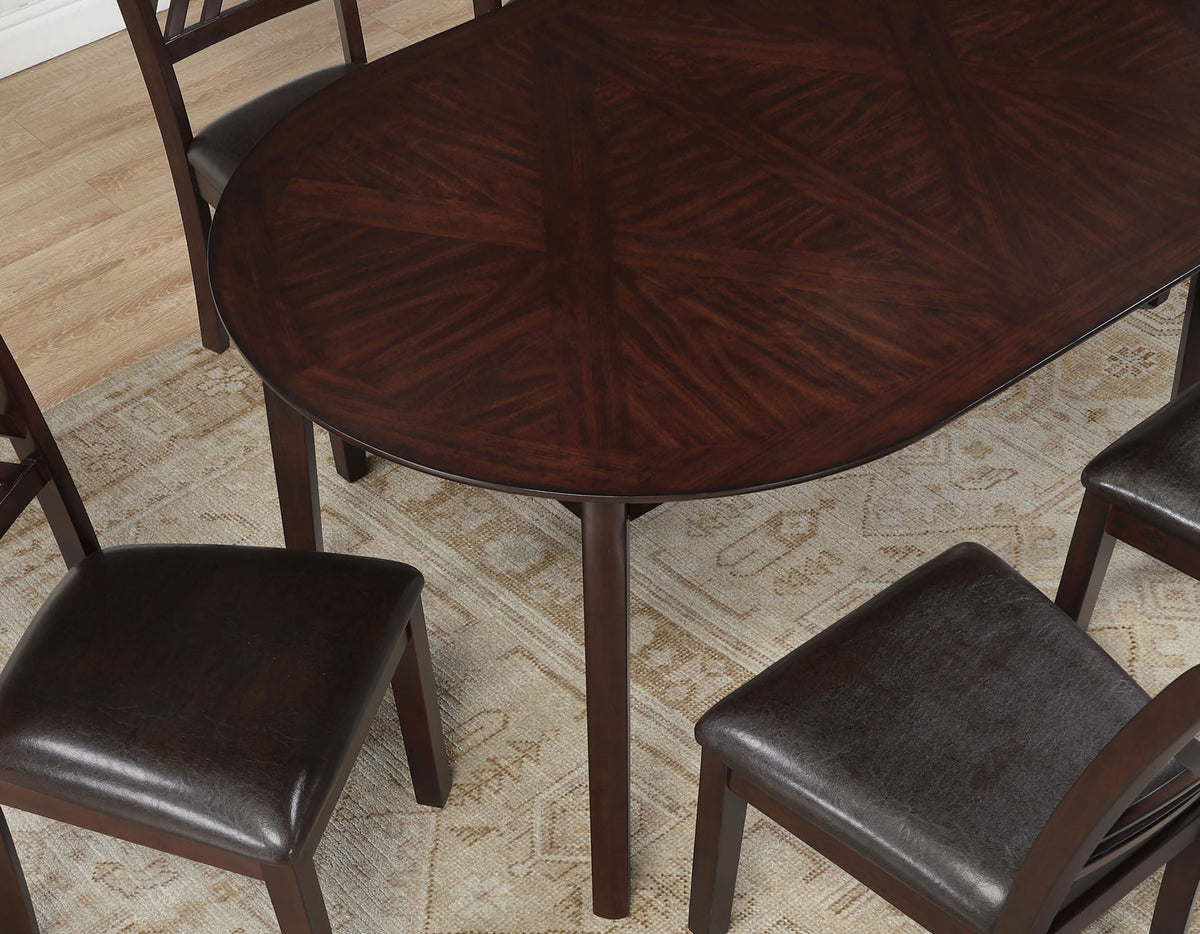 Adrian Espresso 60″ Oval Dining Table from Steve Silver - Luna Furniture
