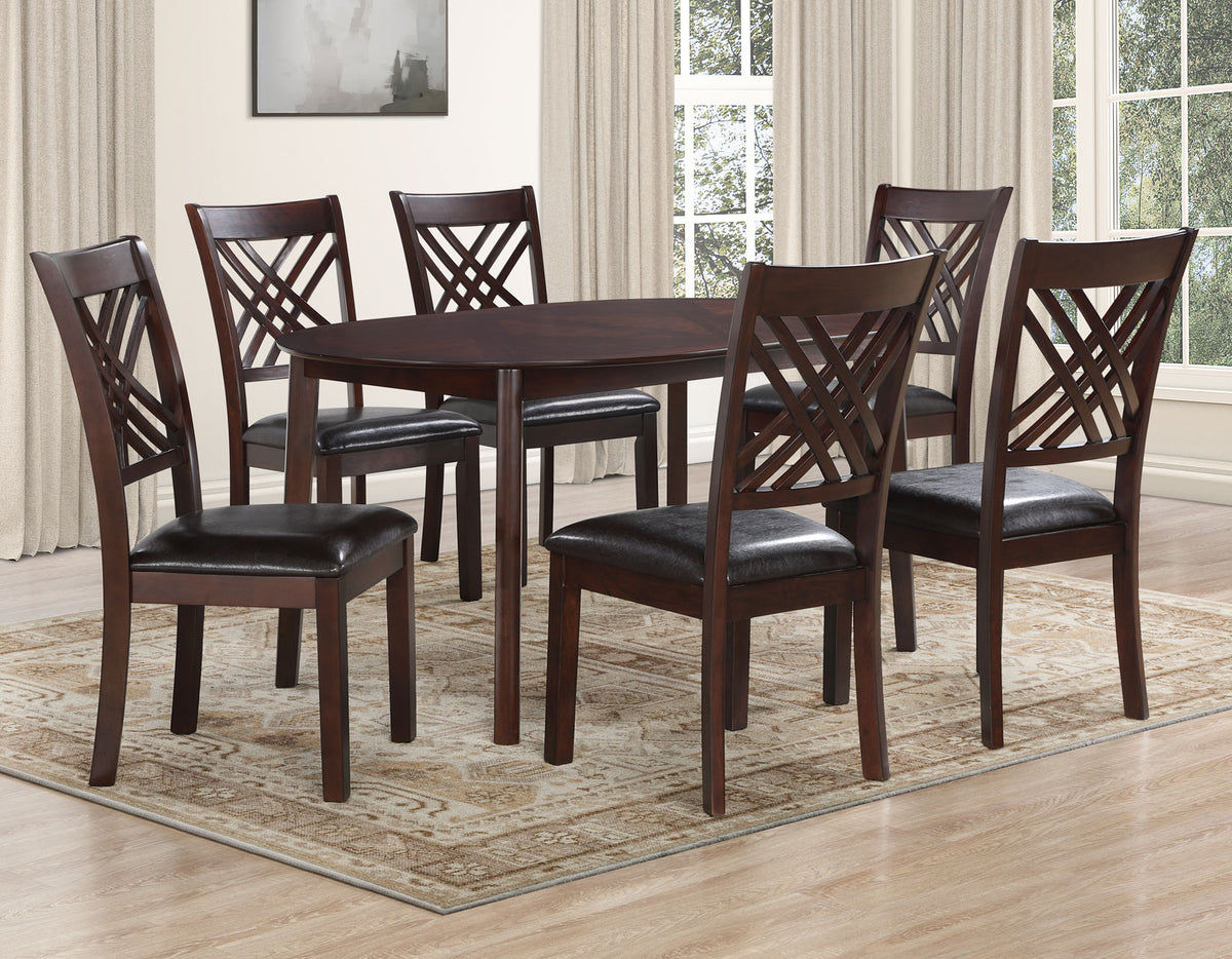 Adrian Espresso 60″ Oval Dining Table from Steve Silver - Luna Furniture