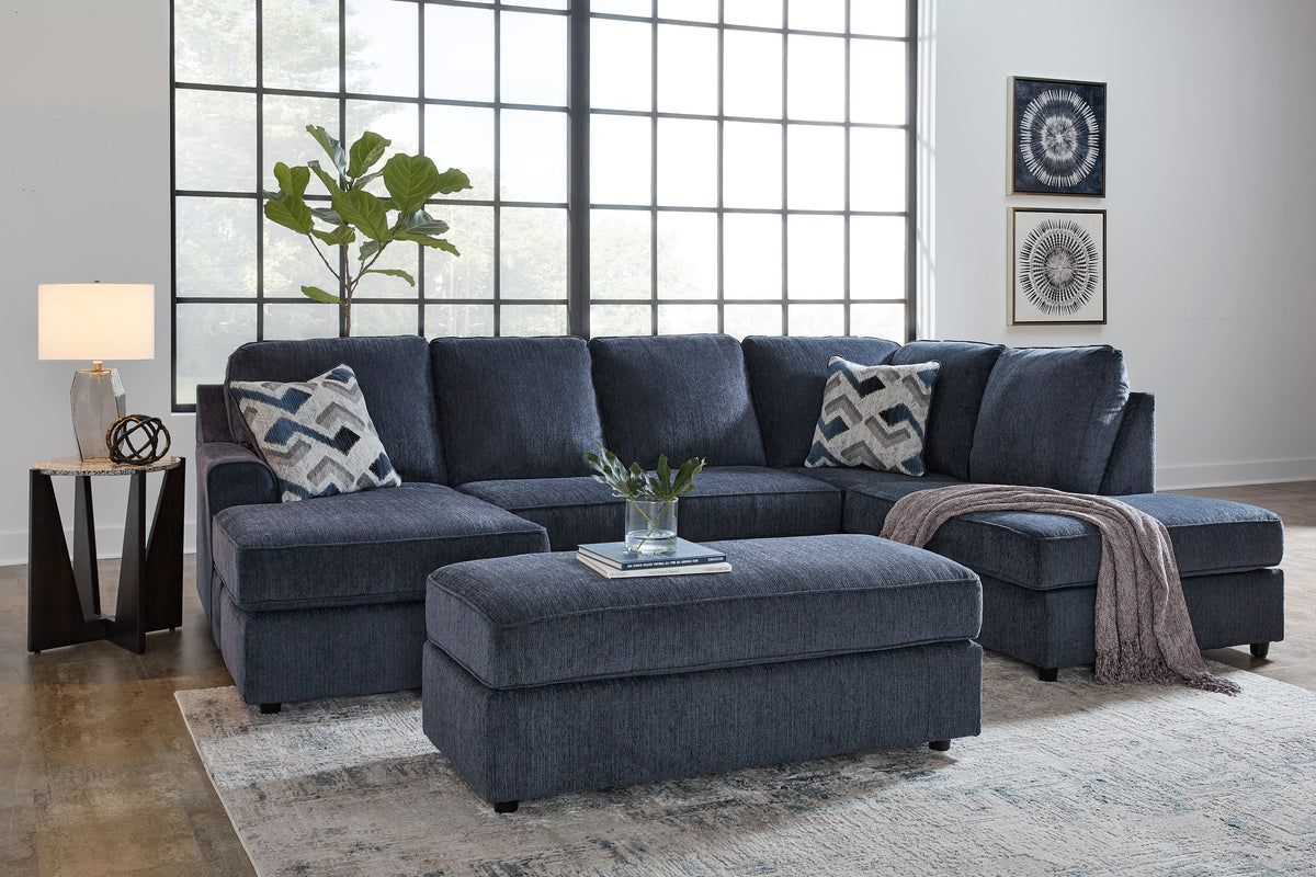 Albar Place Cobalt 2-Piece RAF Chaise Sectional from Ashley Furniture - Luna Furniture