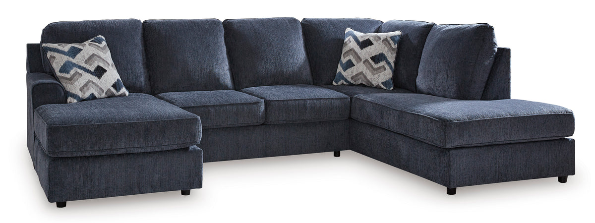 Albar Place Cobalt 2-Piece RAF Chaise Sectional from Ashley Furniture - Luna Furniture