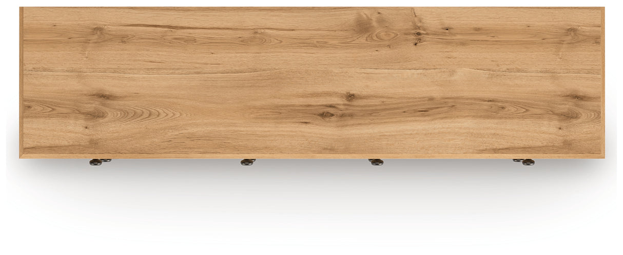 Aleaport King Panel Bed with Dresser and Chest in Warm Brown from Ashley - Luna Furniture
