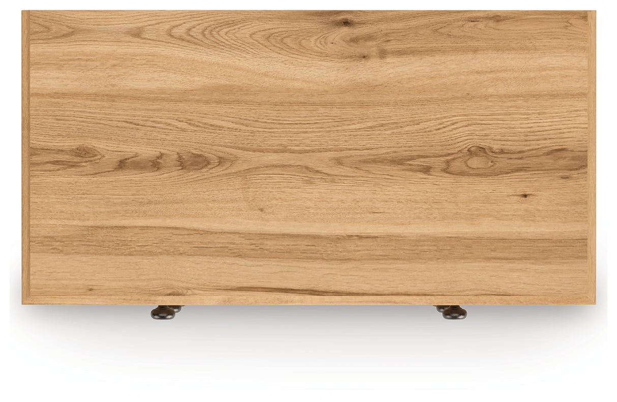 Aleaport King Panel Bed with Dresser and Chest in Warm Brown from Ashley - Luna Furniture