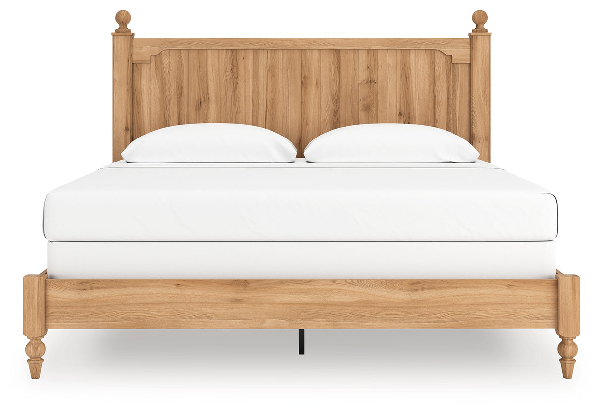 Aleaport King Panel Bed with Dresser and Chest in Warm Brown from Ashley - Luna Furniture
