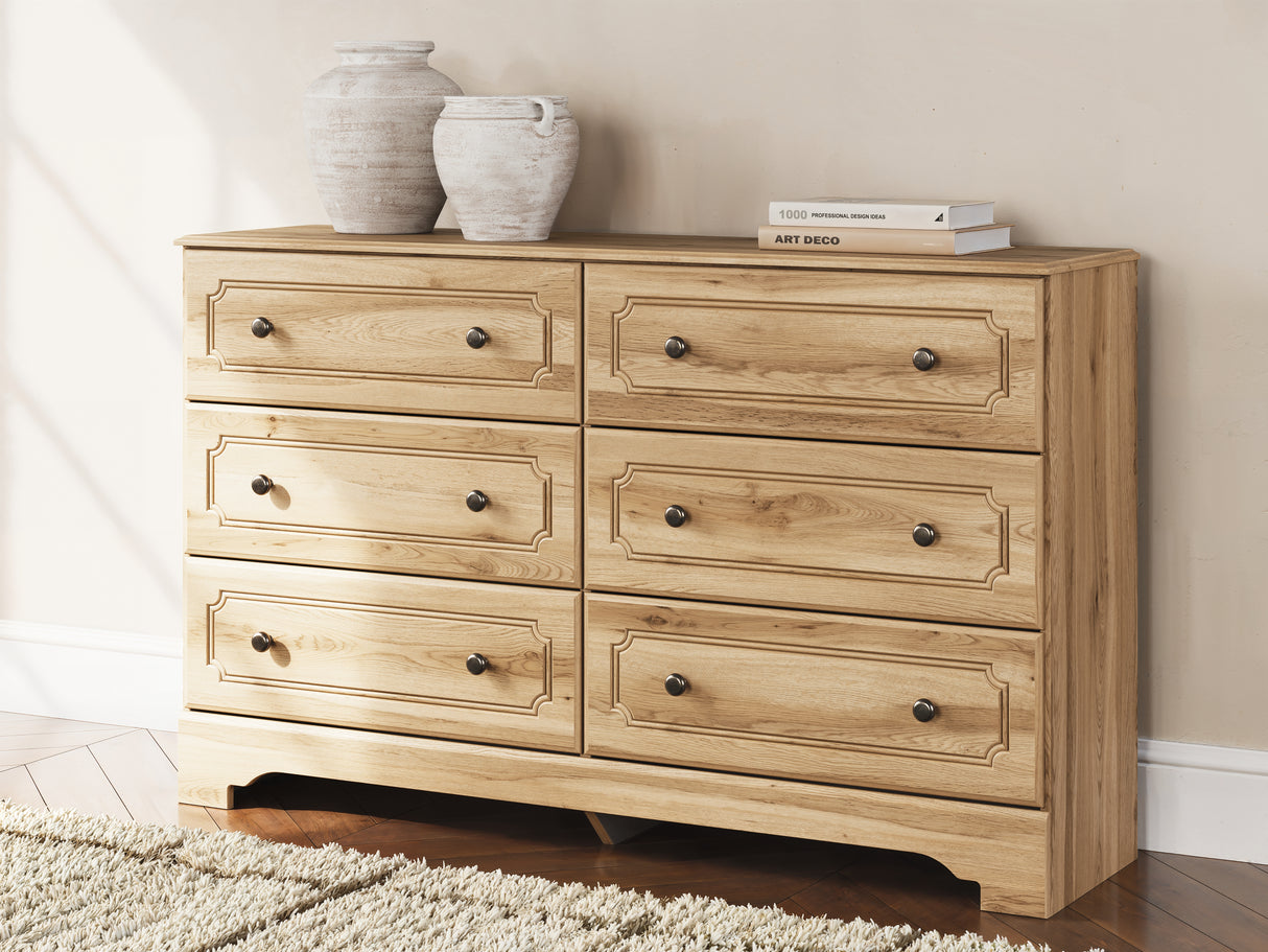 Aleaport King Panel Bed with Dresser and Chest in Warm Brown from Ashley - Luna Furniture