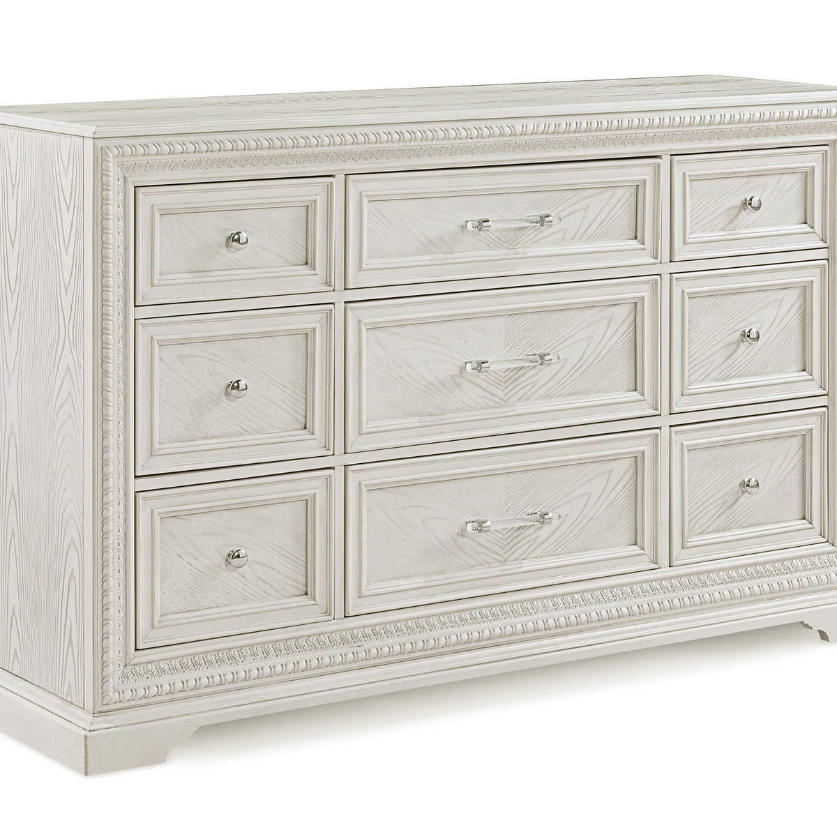 Crown Mark Alexandria Antique White Dresser