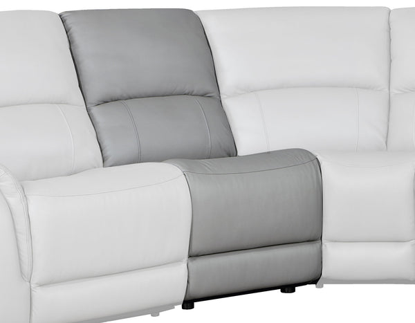 Alexandria Armless Leather Chair, Stone
