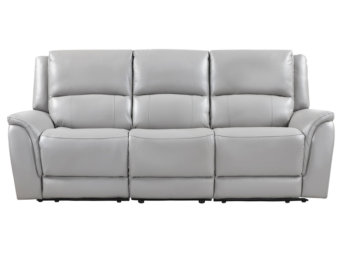 Alexandria Stone 3-Piece Top-Grain Leather Power Reclining Living Room Set from Steve Silver - Luna Furniture