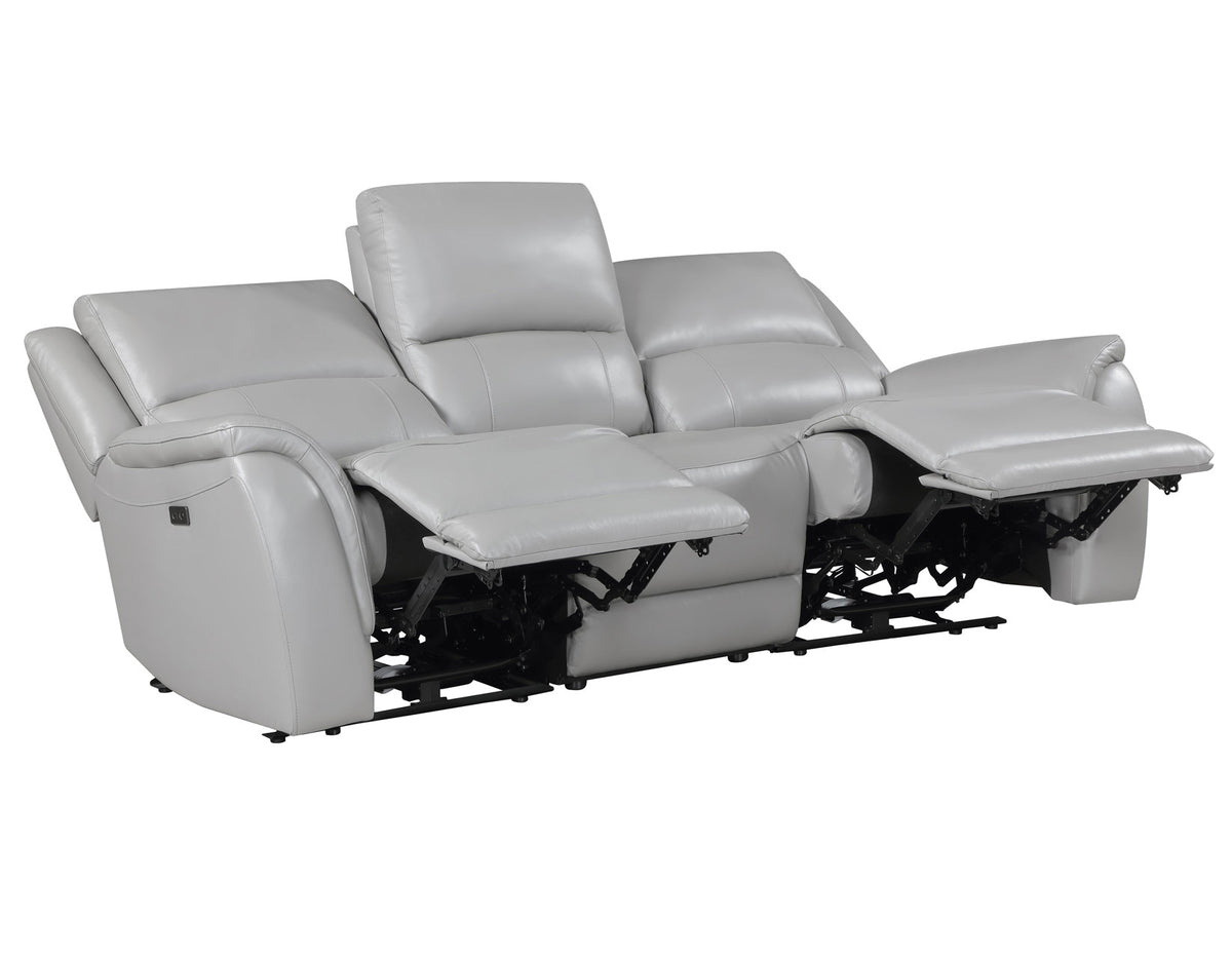 Alexandria Stone 3-Piece Top-Grain Leather Power Reclining Living Room Set from Steve Silver - Luna Furniture