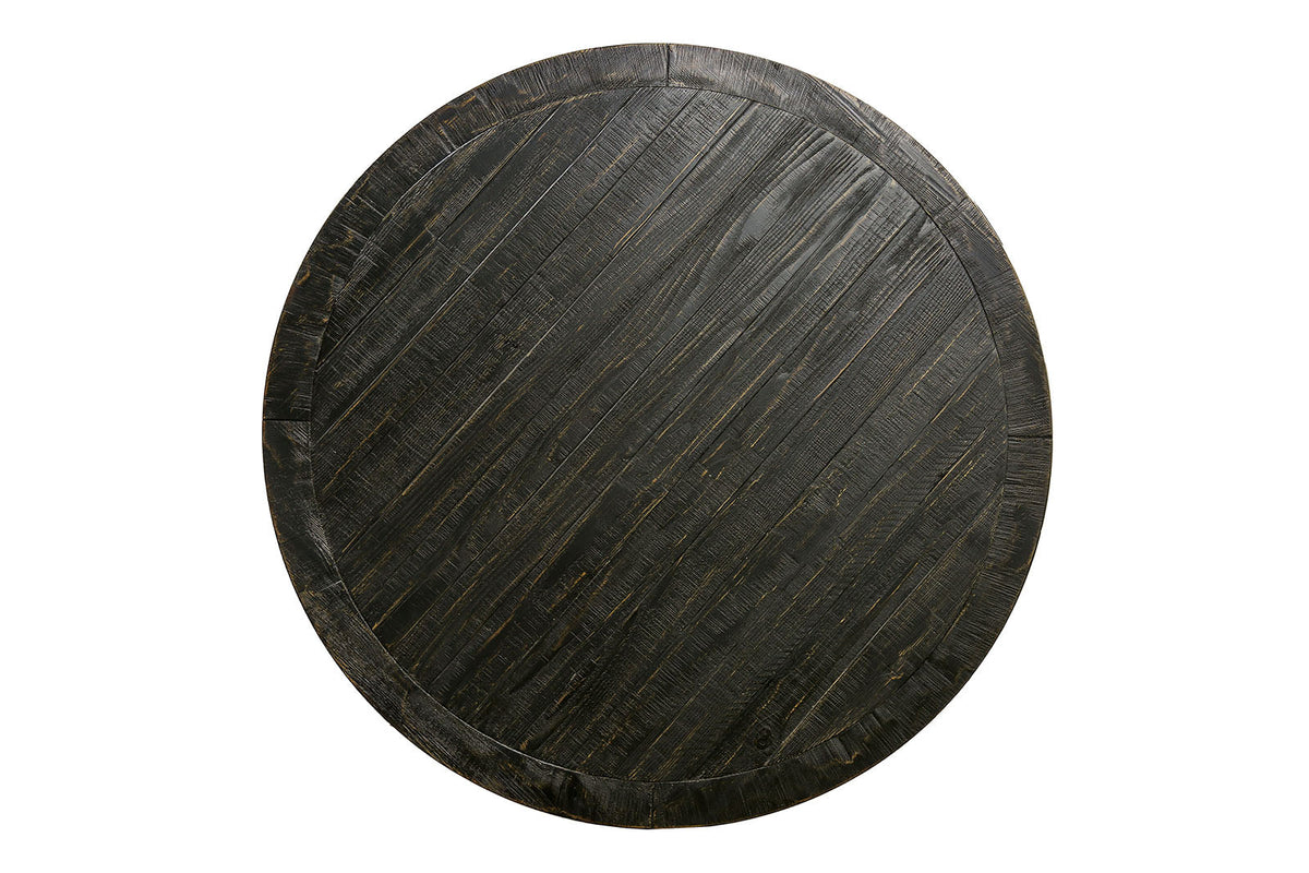 Alfred Antique Black Round Dining Table from Furniture of America - Luna Furniture