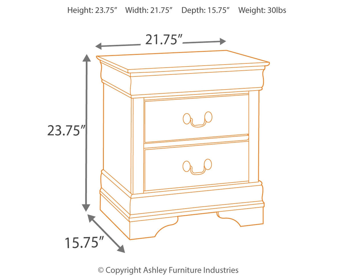 Alisdair King Sleigh Bed with 2 Nightstands in Reddish Brown from Ashley Furniture - Luna Furniture