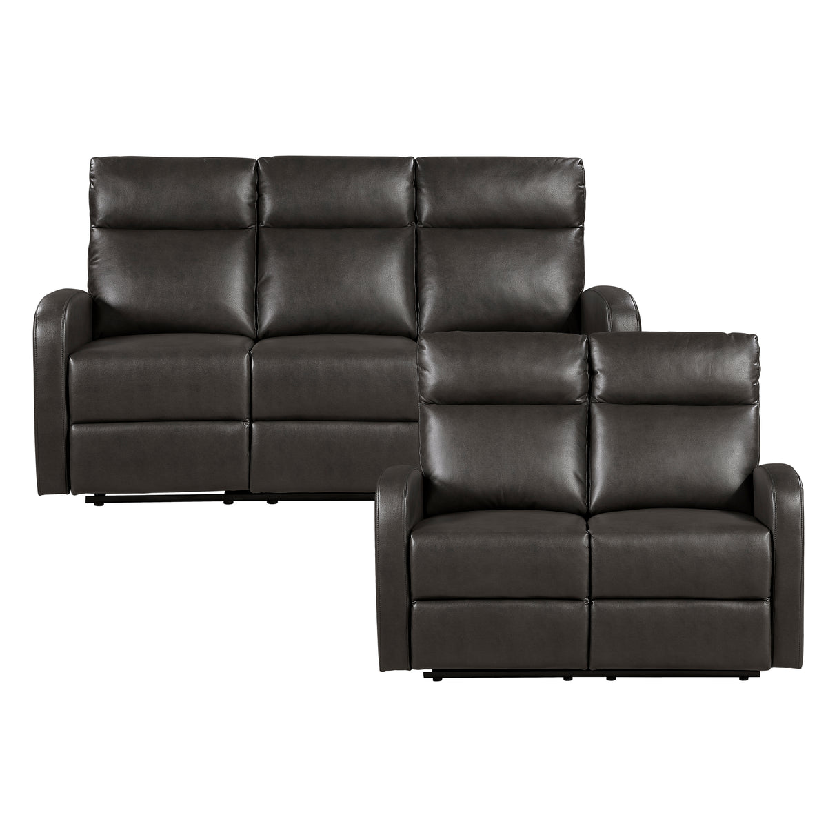 Allen Espresso 2-Piece Reclining Living Room Set from Homelegance - Luna Furniture