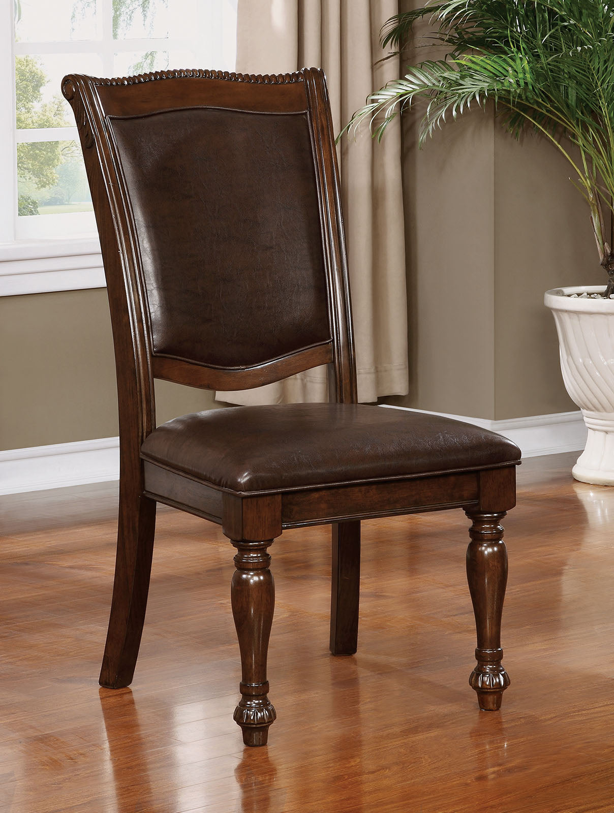 Alpena Brown Cherry/Espresso Side Chair – Luna Furniture
