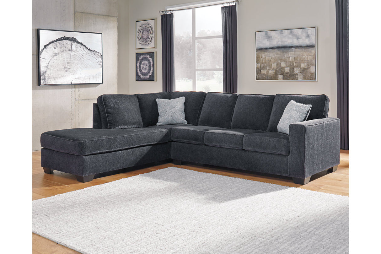 Altari Slate 2-Piece Sectional and Ottoman from Ashley - Luna Furniture