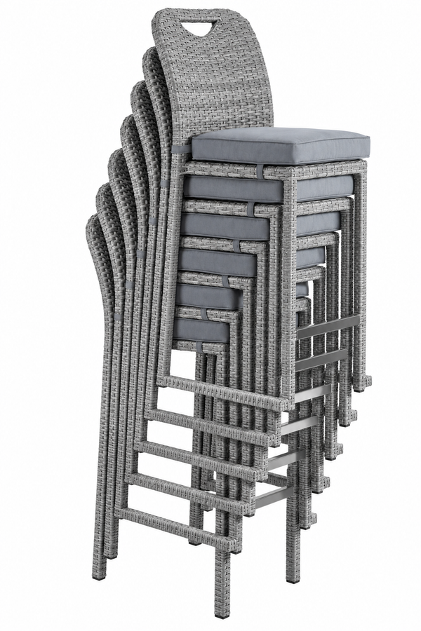 Cyprus Gray Bar Chair, Set of 2