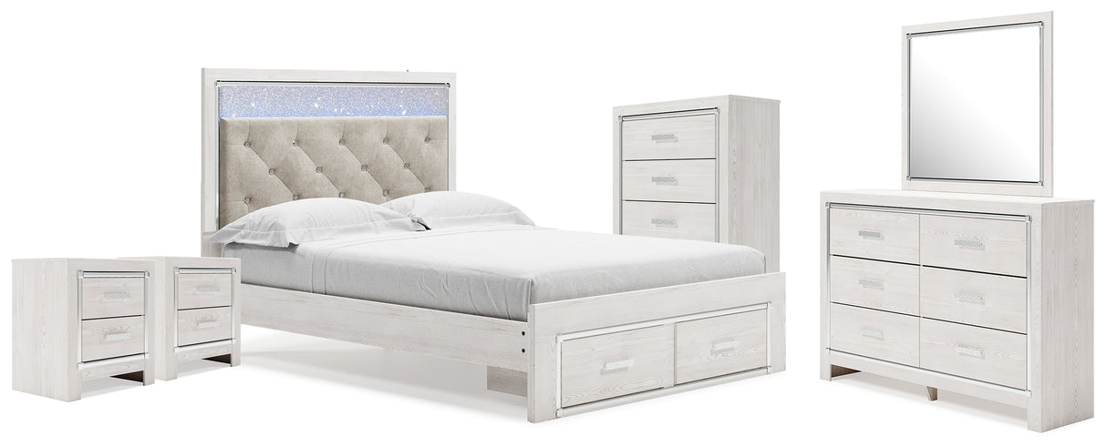Altyra Queen Storage Bed, Dresser Mirror, Chest and 2 Nightstands from Ashley - Luna Furniture