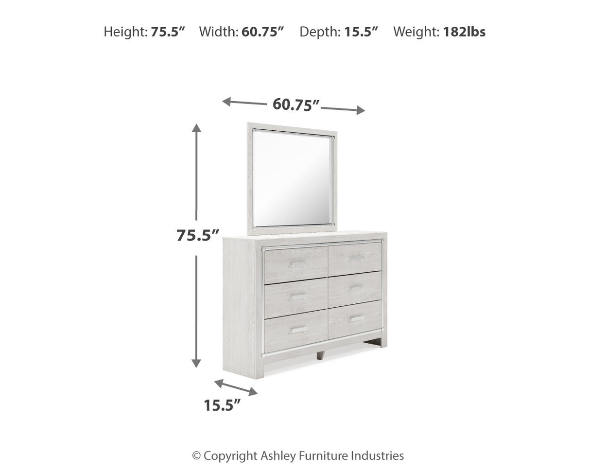 Altyra White King Storage Bed, Dresser, Mirror and 2 Chests from Ashley - Luna Furniture