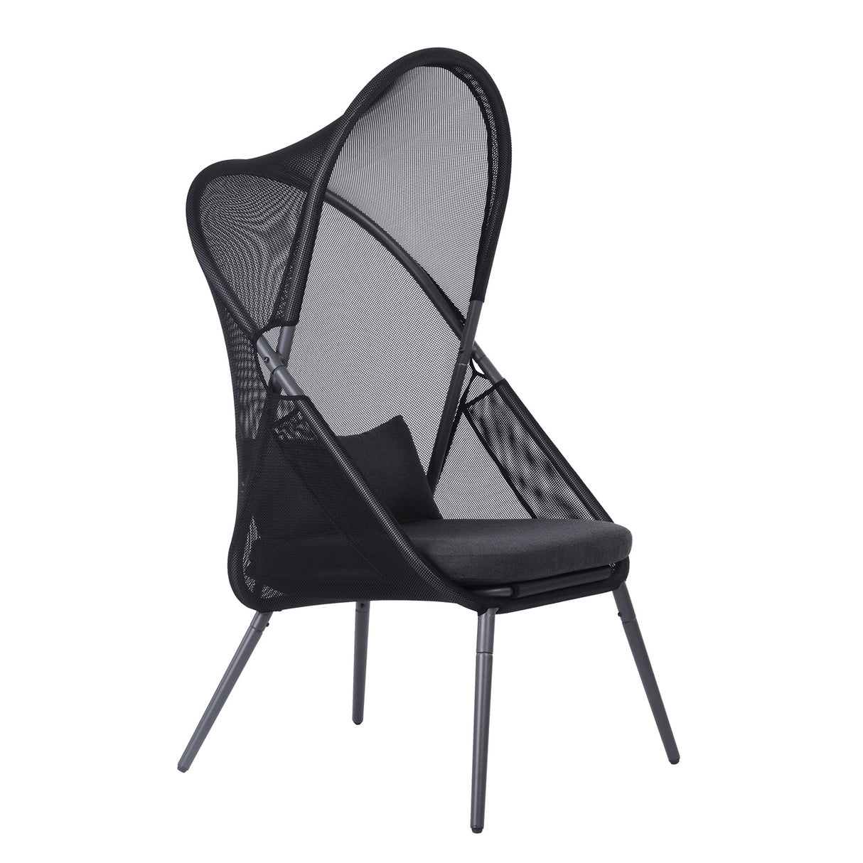 Alverta Black Foldable Chair from Furniture of America - Luna Furniture