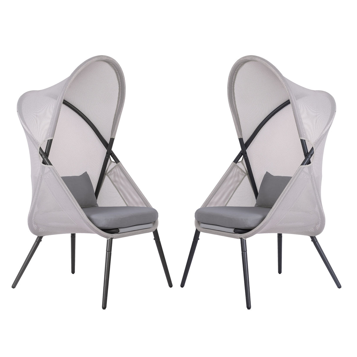 Alverta Light Gray Foldable Chair from Furniture of America - Luna Furniture