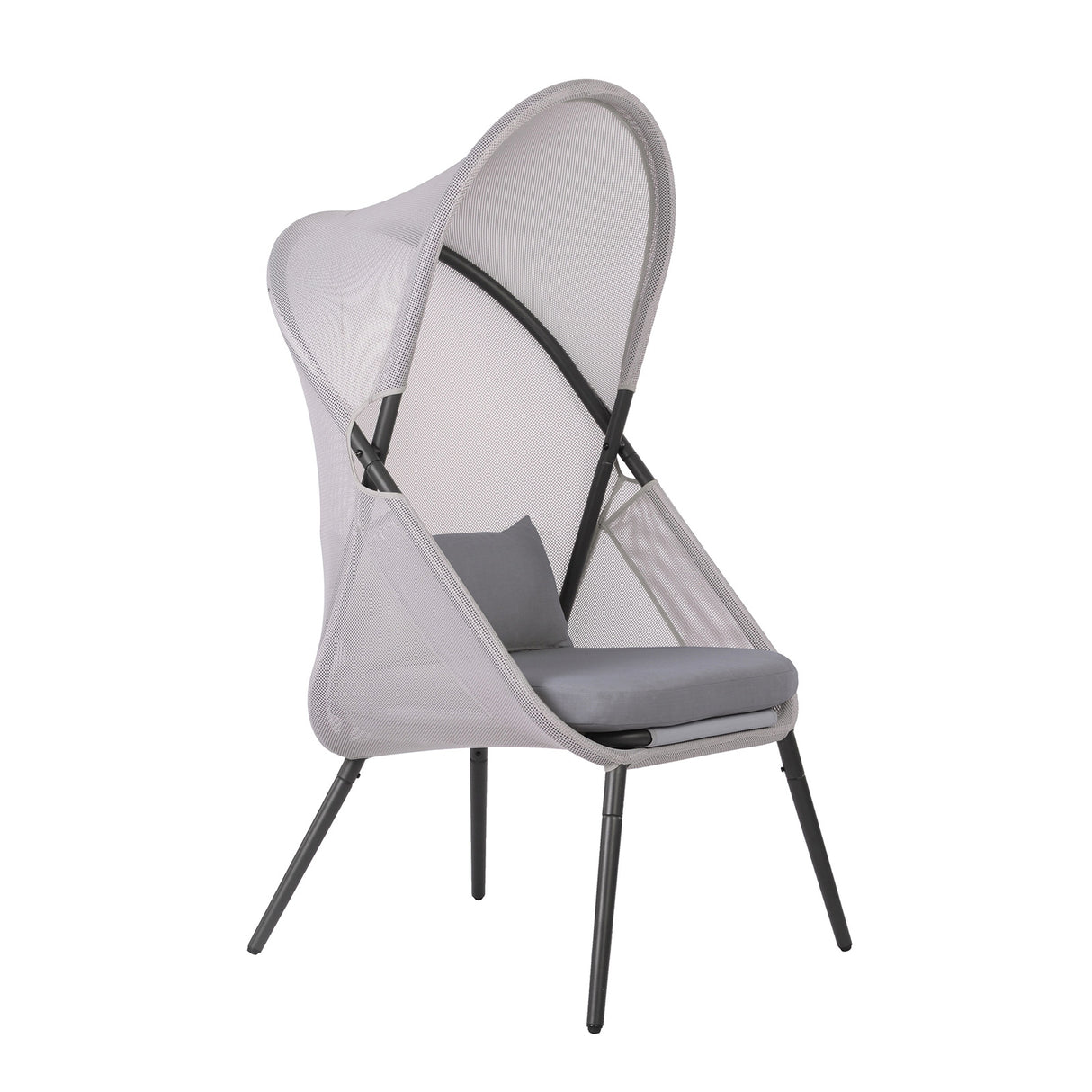 Alverta Light Gray Foldable Chair from Furniture of America - Luna Furniture