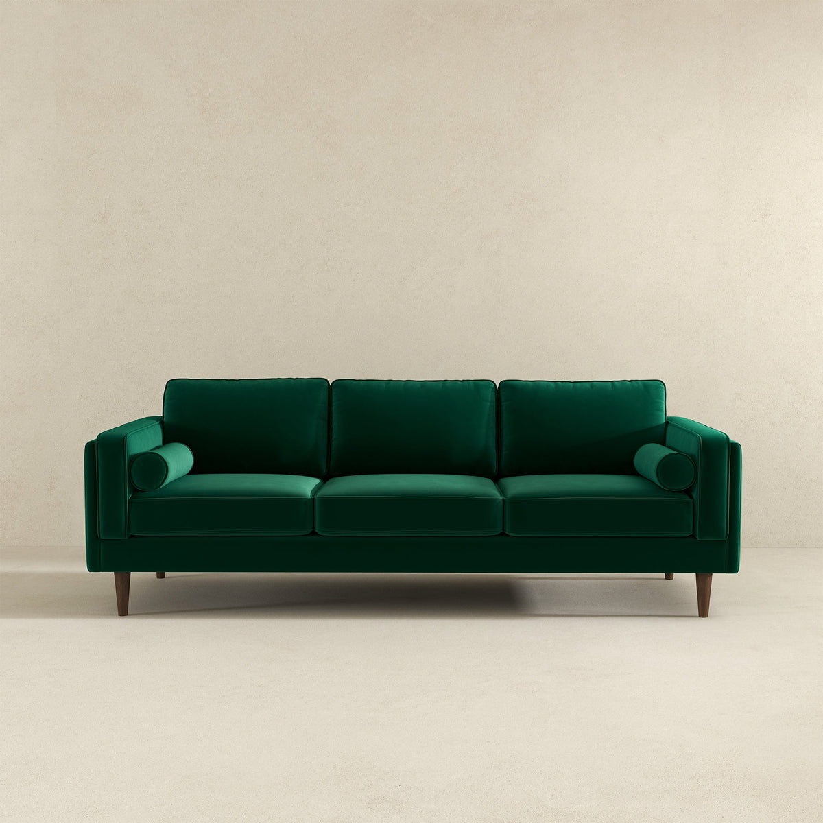 Amber Dark Green Mid-Century Modern Luxury Velvet Sofa from Ashcroft Furniture - Luna Furniture