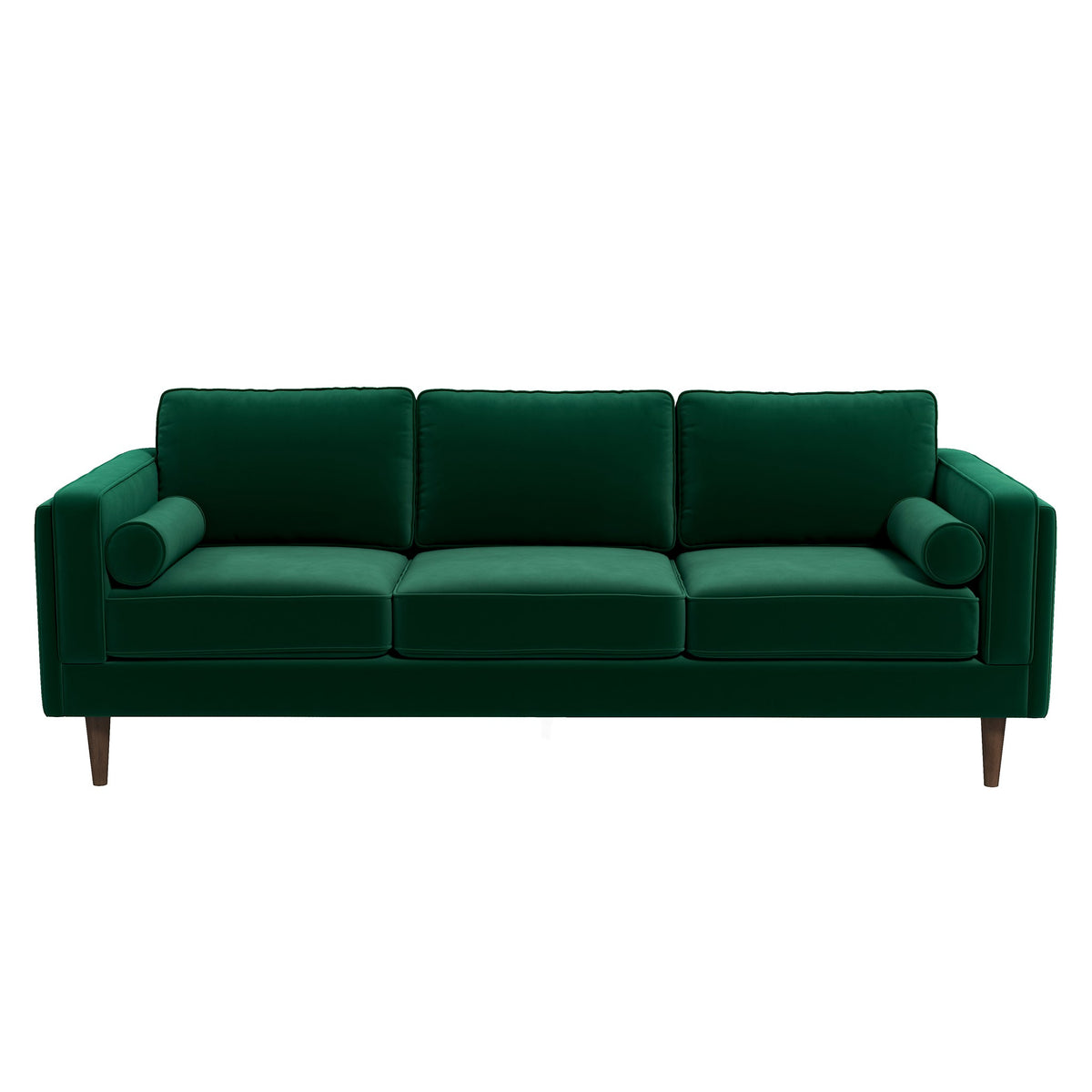 Amber Dark Green Mid-Century Modern Luxury Velvet Sofa from Ashcroft Furniture - Luna Furniture