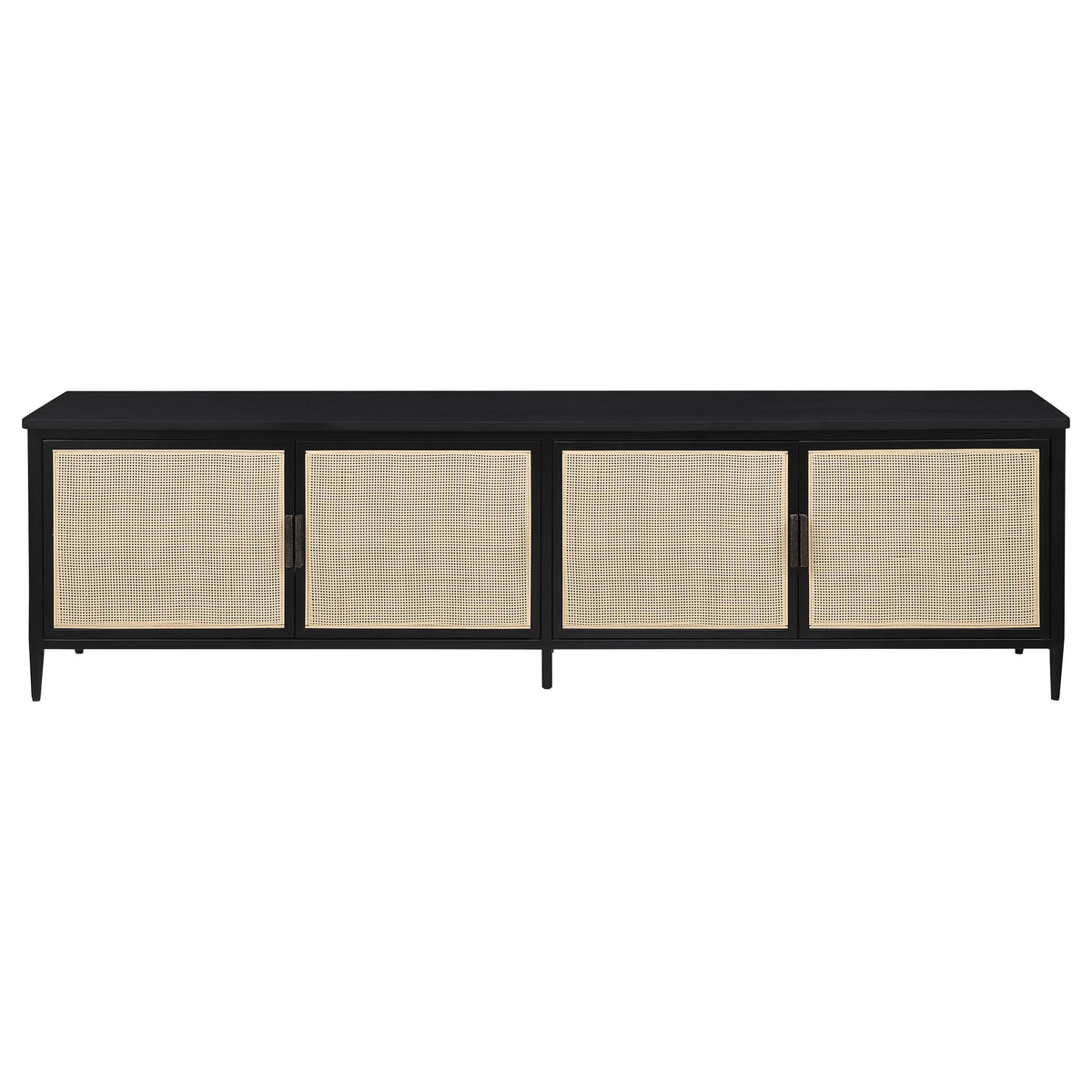 Amherst Black 4-Door Metal TV Stand Media Console from Coaster - Luna Furniture