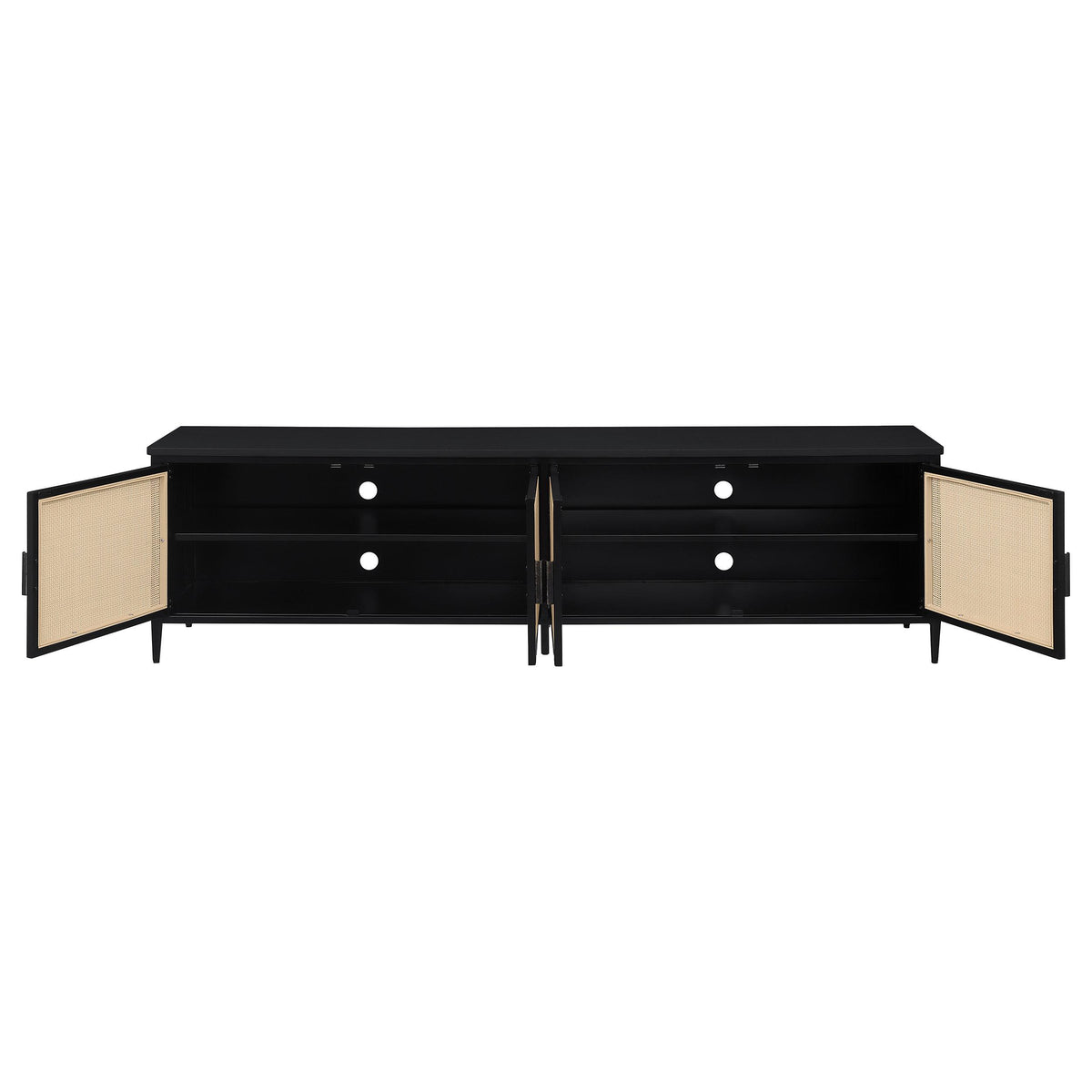 Amherst Black 4-Door Metal TV Stand Media Console from Coaster - Luna Furniture