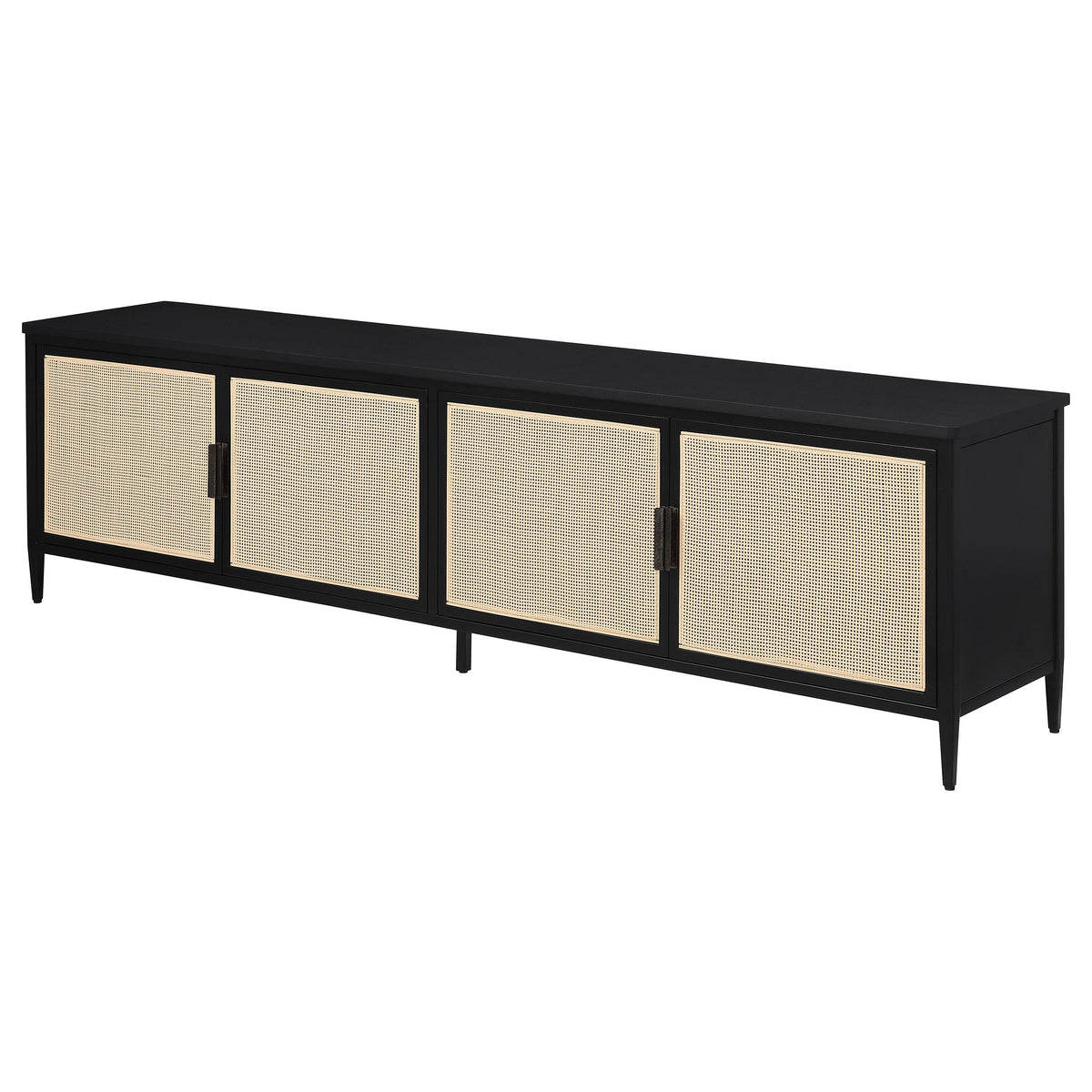 Amherst Black 4-Door Metal TV Stand Media Console from Coaster - Luna Furniture