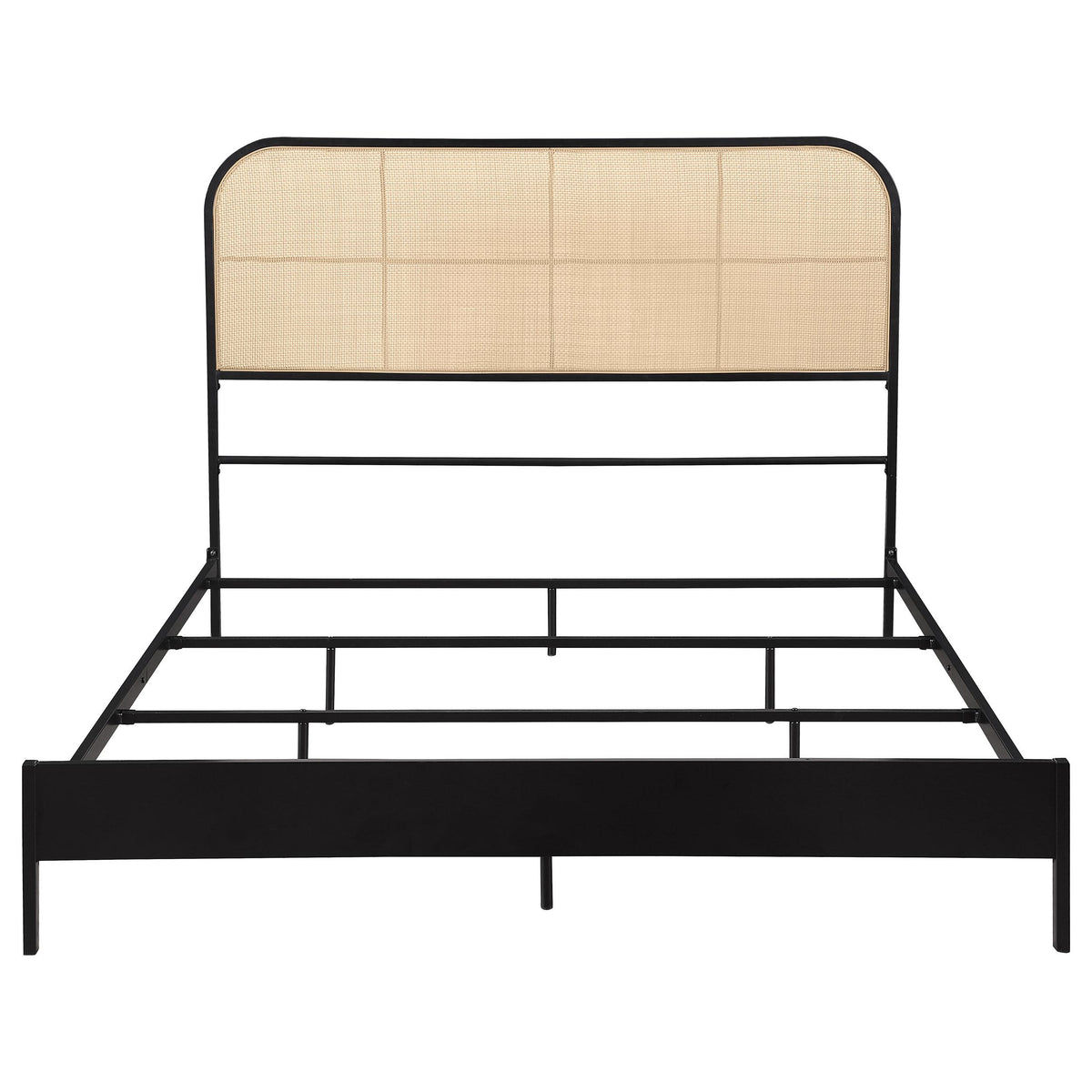 Amherst Black Radio Weave Rattan Metal Eastern King Bed from Coaster - Luna Furniture