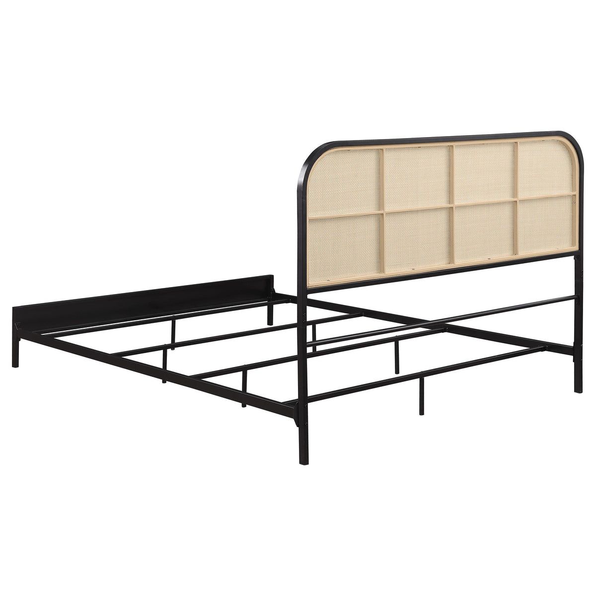 Amherst Black Radio Weave Rattan Metal Eastern King Bed from Coaster - Luna Furniture