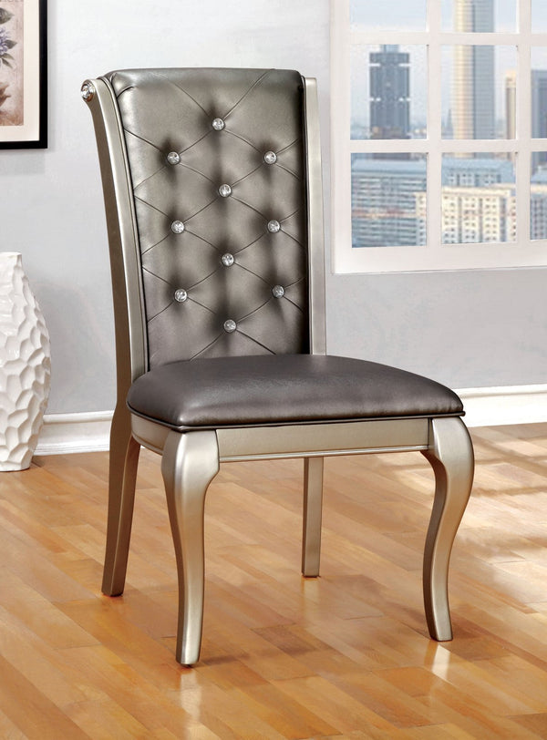 Amina Champagne Side Chair