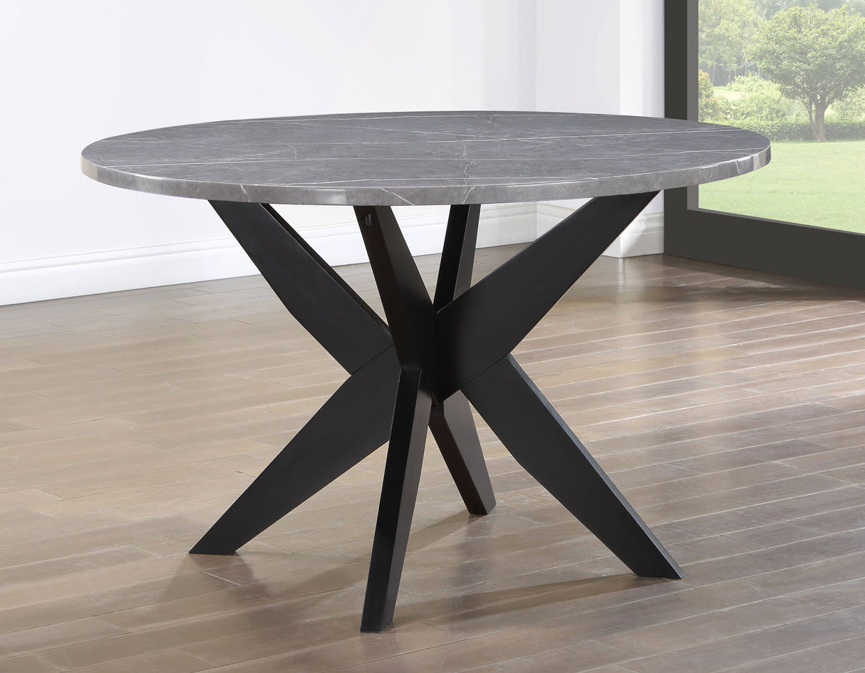 Amy Black/Gray Round Dining Room Set from Steve Silver - Luna Furniture