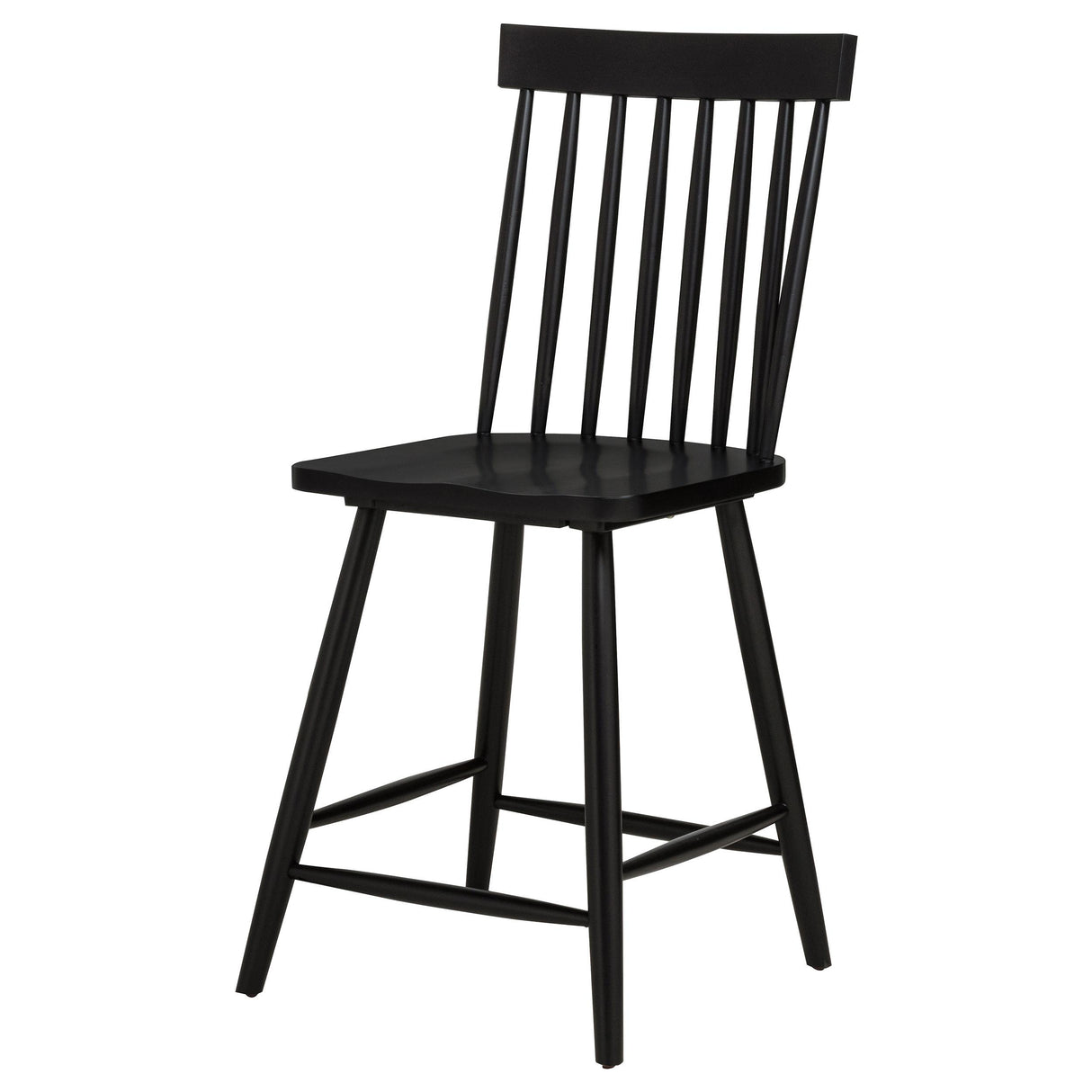 Andrews Black Windsor Counter Height Dining Side Chair, Set of 2 from Coaster - Luna Furniture