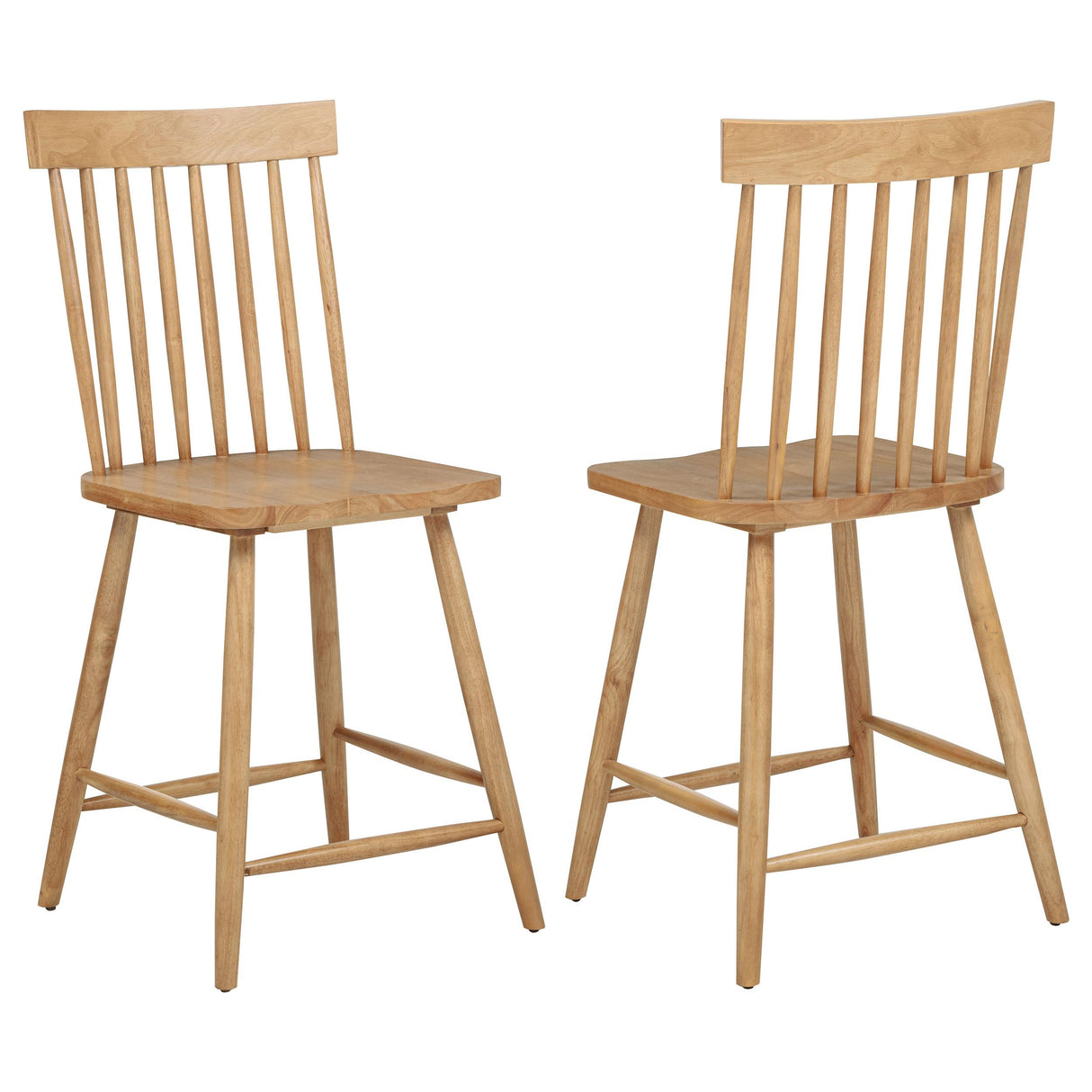 Andrews Light Ash Windsor Counter Height Dining Side Chair, Set of 2 from Coaster - Luna Furniture