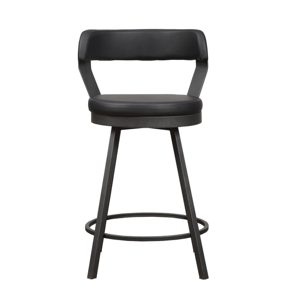 Appert Black/Dark Gray Swivel Pub Height Chair, Set of 2