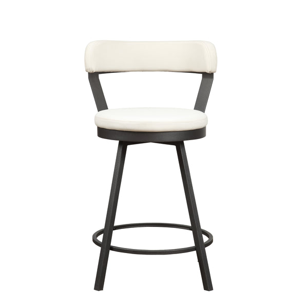 Appert White/Dark Gray Swivel Counter Height Chair, Set of 2