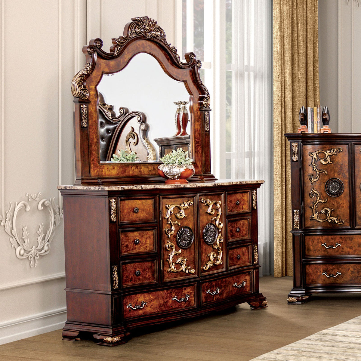 Aquilina Dark Cherry/Oak Dresser Aquilina Dark Cherry/Oak Dresser