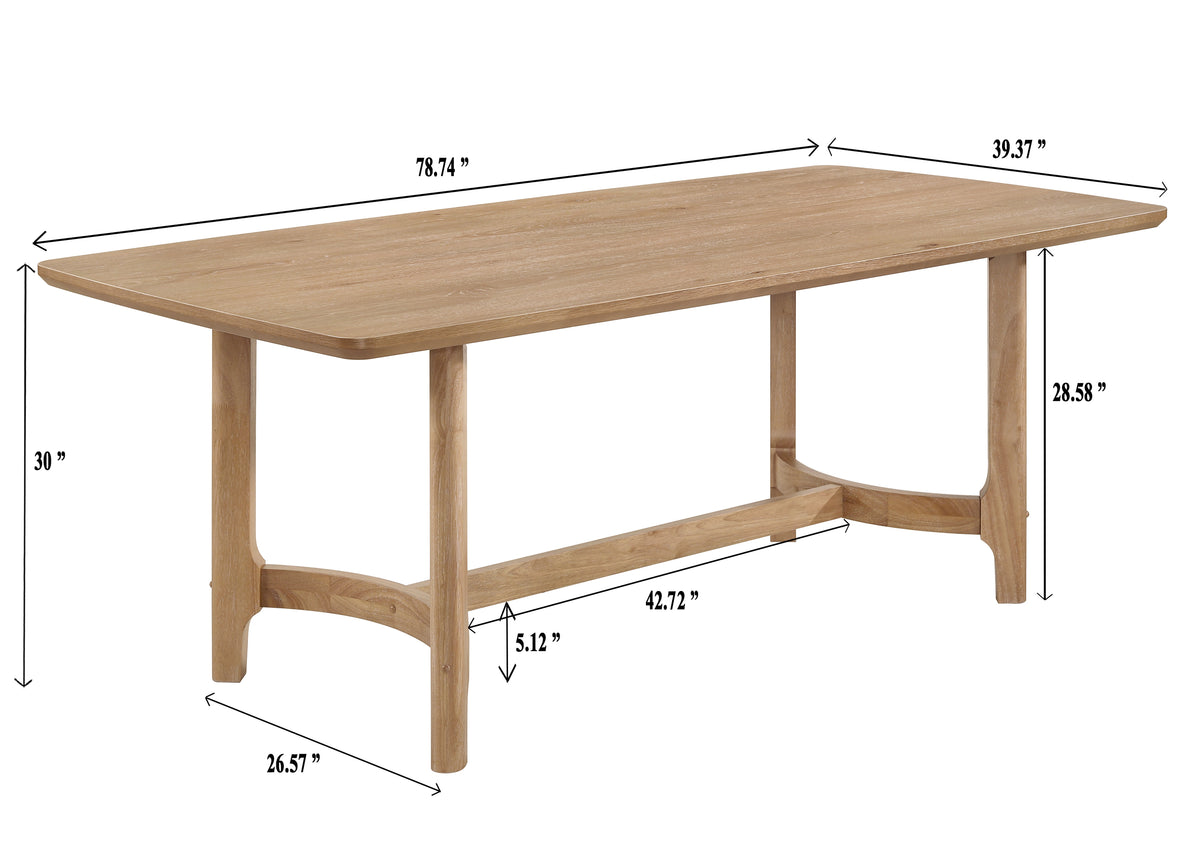 Arden Warm Wood/Beige Dining Set from Crown Mark - Luna Furniture