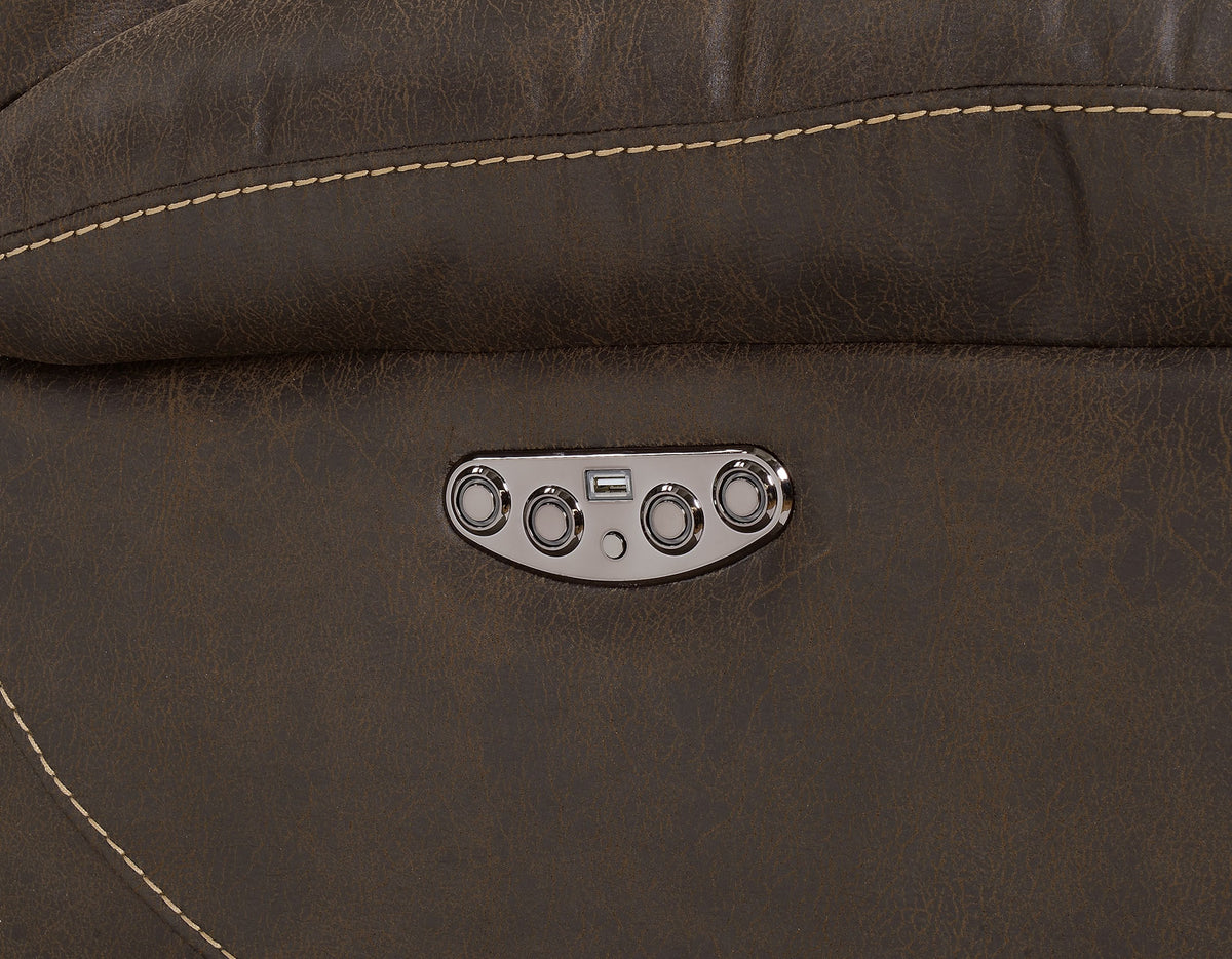 Aria Saddle Brown Dual-Power Recliner from Steve Silver - Luna Furniture