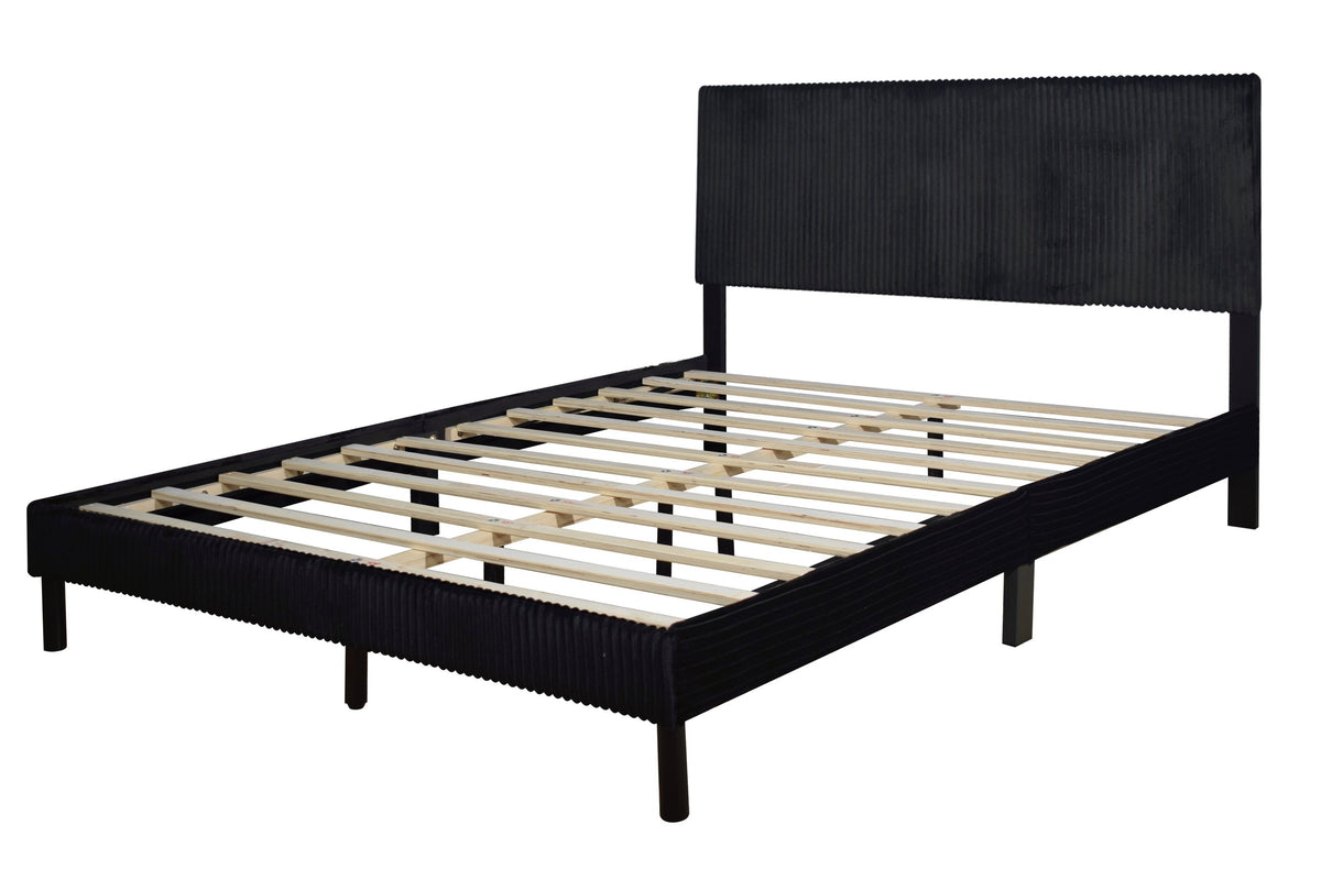 Arianne Black Queen Platform Bed from Happy Homes - Luna Furniture
