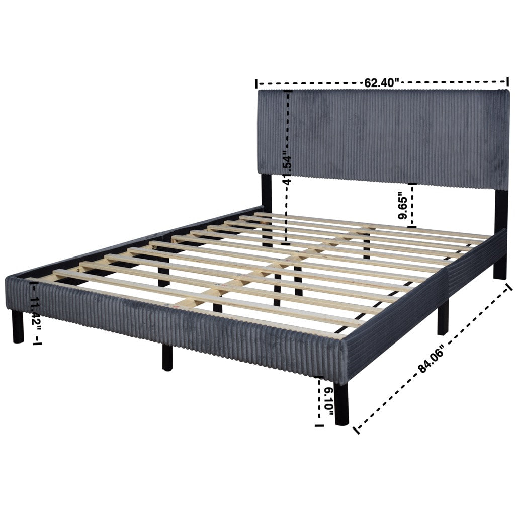 Arianne Gray Twin Platform Bed from Happy Homes - Luna Furniture