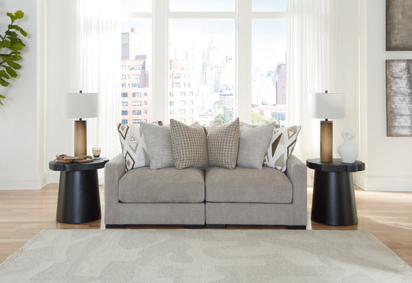 Aslan Court Pebble 2-Piece Loveseat Sectional