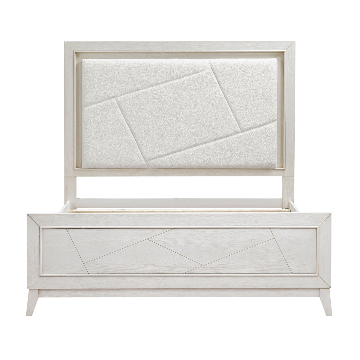 Asteria Antique White King Panel Bed from Homelegance - Luna Furniture