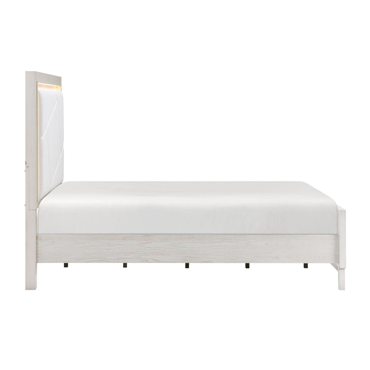 Asteria Antique White King Panel Bed from Homelegance - Luna Furniture